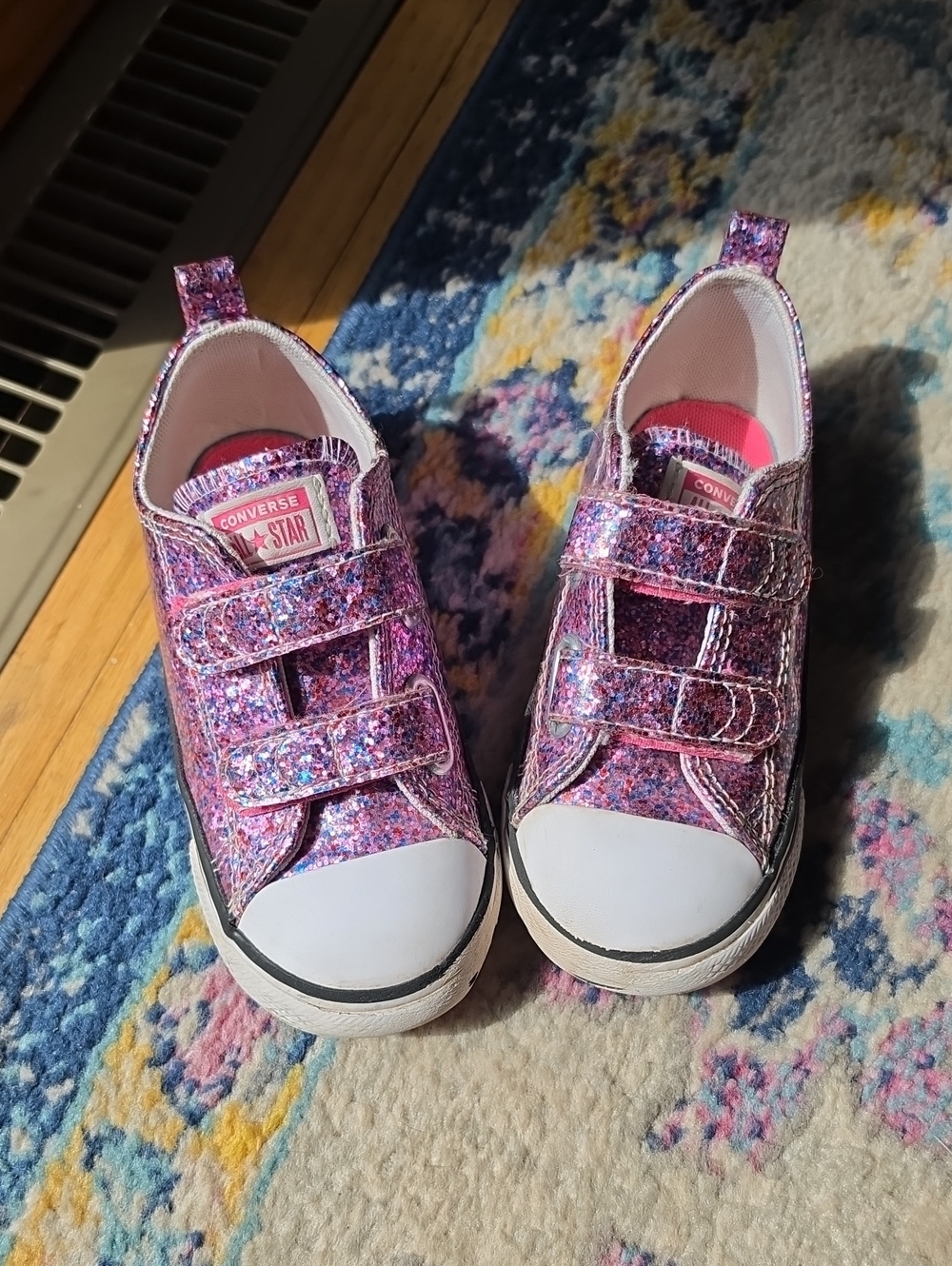 Converse Kids Pink Glitter Sneakers